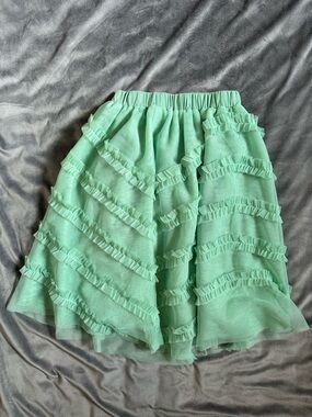 Mini Boden Mint Green Ruffle Tiered Skirt